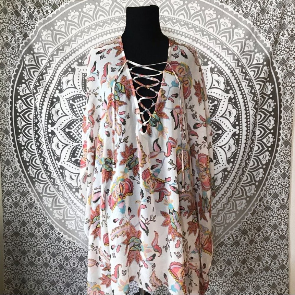 Forever 21 Paisley Multicolored Swim cover up!